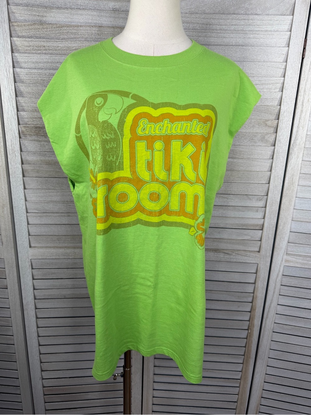 DISNEY PARKS Disneyland Enchanted Tiki Room Tank Top Green/Multi-Large